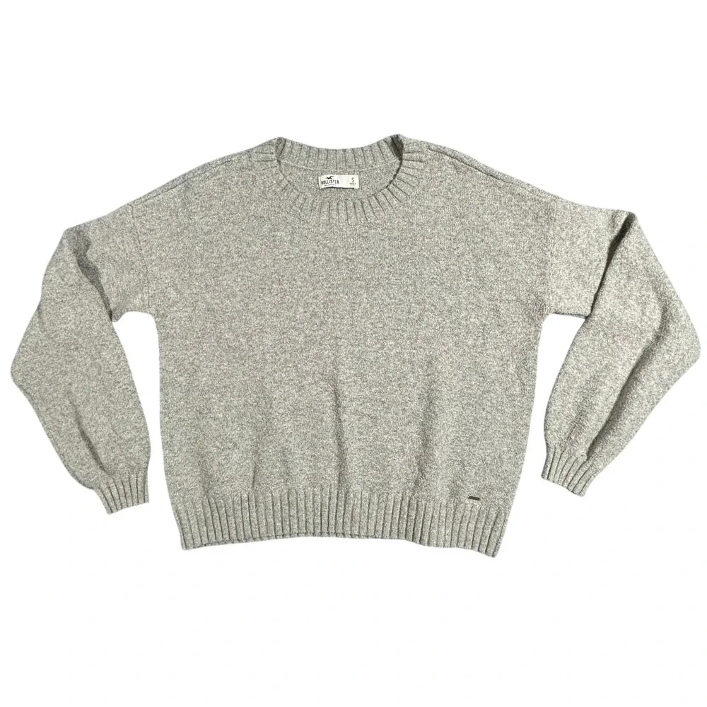 Hollister‎ Heather Grey Crew Neck Long Sleeve Sweater Size S